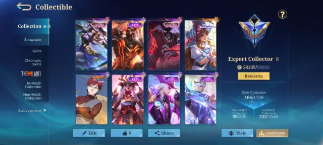 H.R Glory➤L.B Fanny➤Hayabusa➤N.G Vale➤Epic moskov➤Freya➤Leomord➤Gusion➤Khufra➤Pegasus badang, Продажа, Ранг: Мифический, Уровень: 29, Процент побед: 54%, Герои: 114, Облики: 165