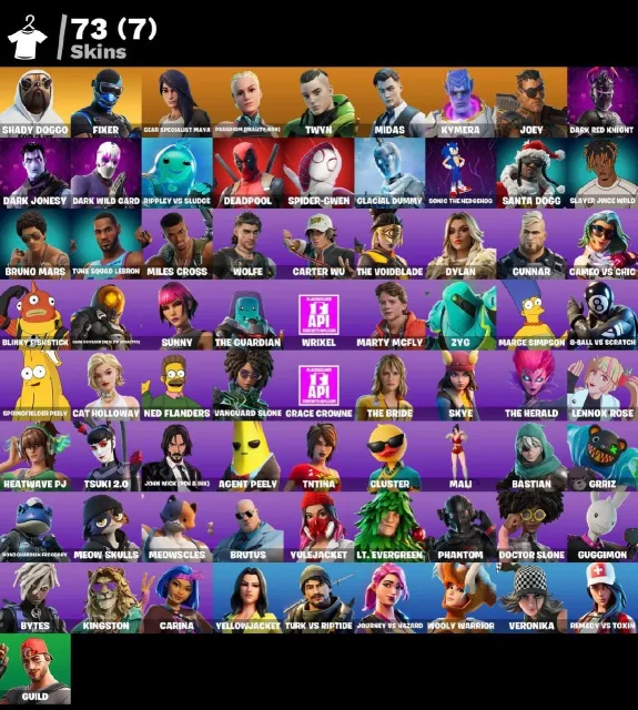 🎮 [PC / XBOX / PSN] | 73 SKINY | LVL 1315 | PARADIGM (REALITY-659) | DARK RED KNIGHT 🔥, Sprzedaż, skiny 73