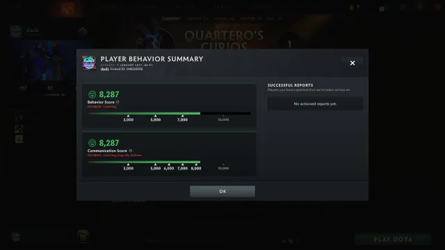 ✅🔥【 DOTA 2 ACCOUNT 】🔥☑️【2000 MMR】☑️🔥✅ 【NO VAC BAN】✅ 8000 commendations ✅🔥, Sale, 1965 MMR, 8287 commendations, 8287 politeness, 400 matches