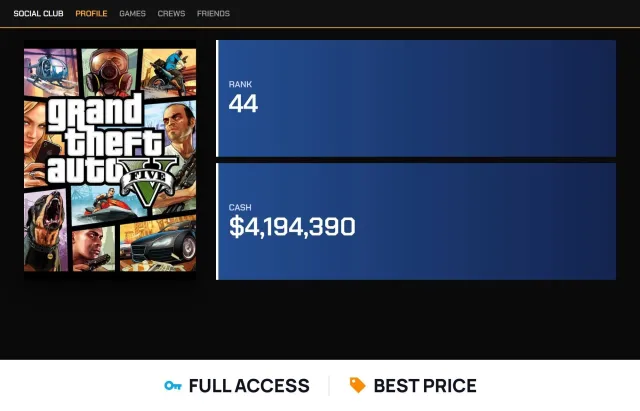 💰 ранг 44 💰 $4.19M наличными 💰 Grand Theft Auto V 💰 Полный доступ, Продажа
