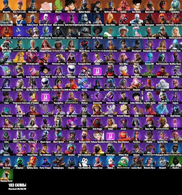 🌊👤Аккаунт 183 Скинов👤💦👾OG STW👾💪Aerial Assault Trooper💪🌀Izuku Midoriya🌀👤Son Goku👤📧Смена почты📧, Продажа, скины 183