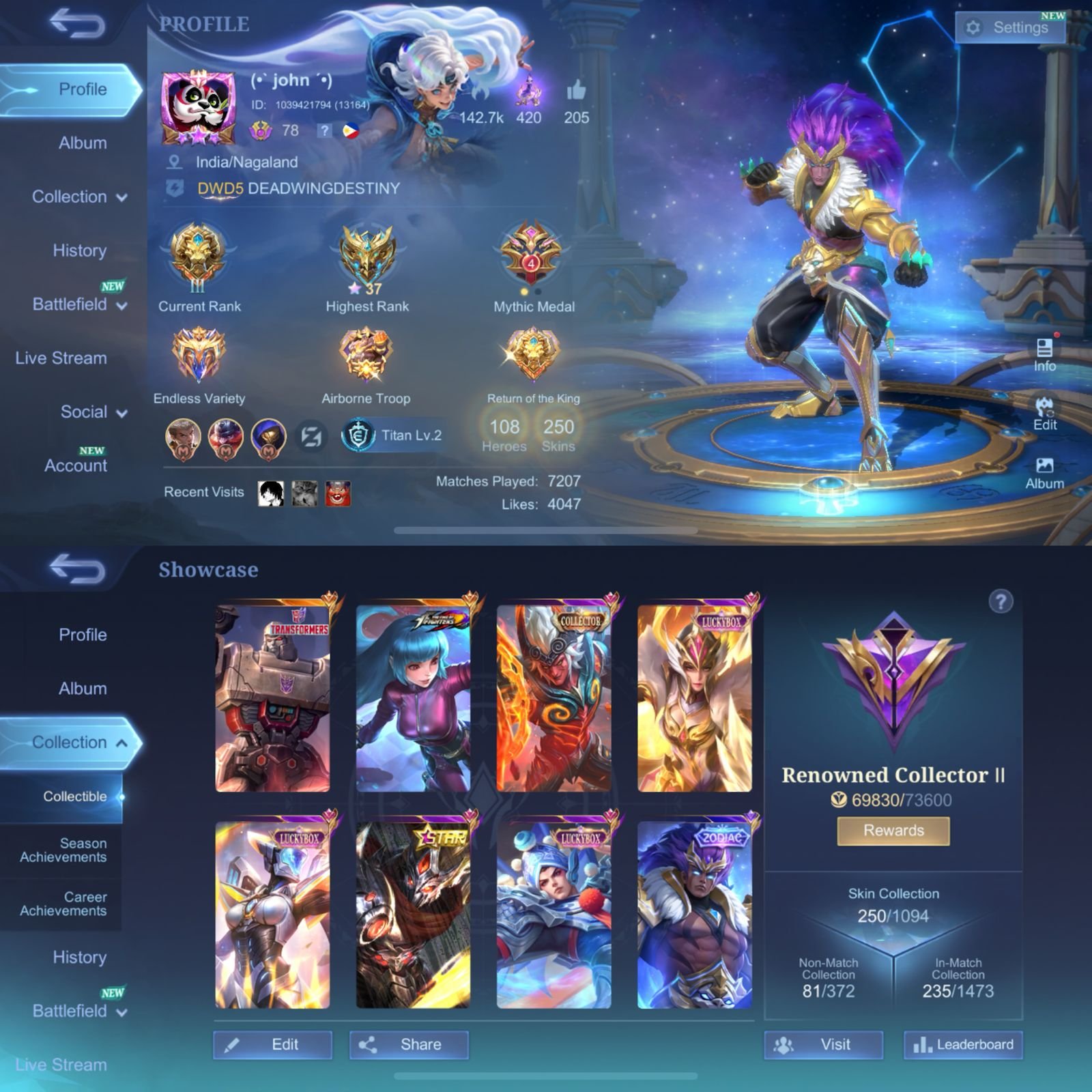 🌹Mythic account with 250 skins!🌹