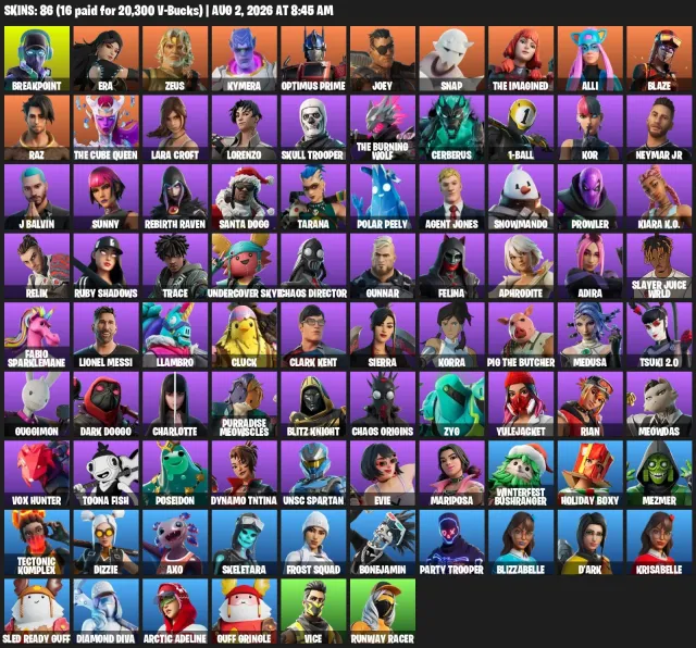 Fortnite Account | Skull Trooper | 86 skins | Level 2484 | Full Access, Sale, skins 86