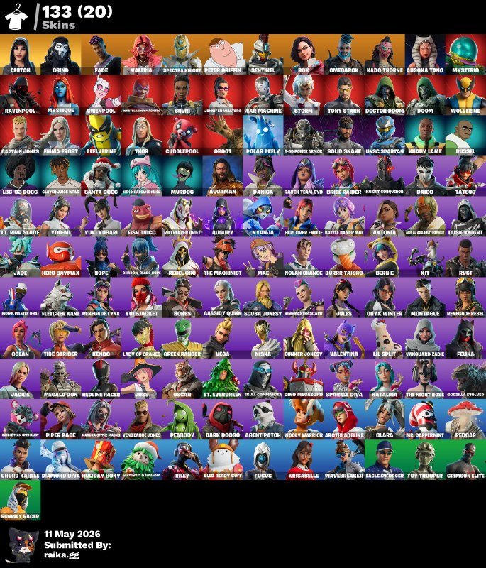 [PC] 133 skins | Clutch | Grind | Fade | Valeria | Spectra Knight | Peter Griffin | Sentinel | Rox, Sale, skins 133
