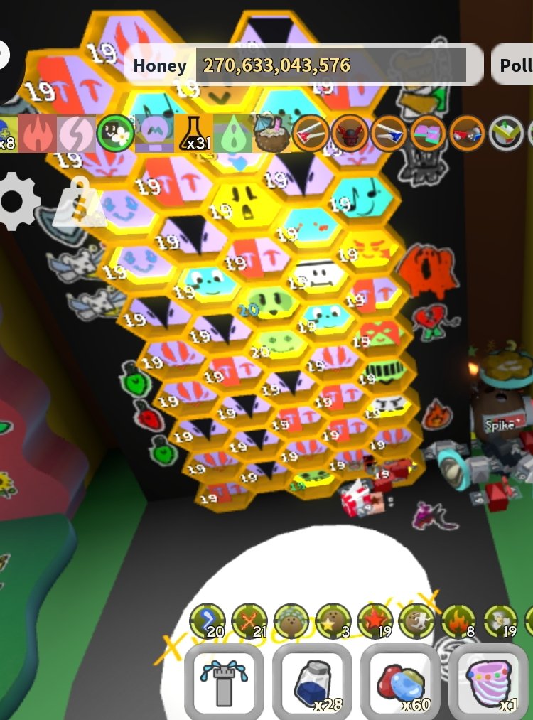 Lvl19-20 Digital Bee full donat gummy boots scythe, demon mask, coconut belt/backpack, Sale, Voice chat: No