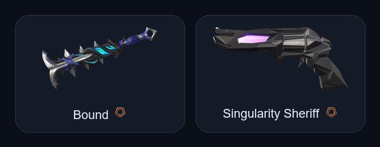 【 Bound 】 【 Aemondir / Forsaken Vandal 】 【 Ion Phantom 】 【 Singularity Sheriff 】, Sale, Platinum 1, Agents: 23, Skins: 27