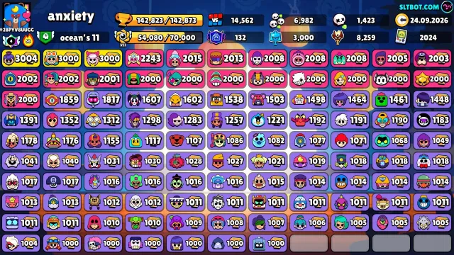 ⎛⎝🍂143K🍂⎠⎞ 💛3-3 PRIME【✨NEW MASTER✨][🌟ALIEN FAME🌟]【💞250 EPIC SKINS𝄟💞] MEGA DONATED ACCOUNT, 143000 trophies, 106 brawlers, 132 primes