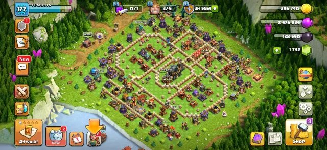 Топ тх17 с топ снаряжение и прокачка остальные на скринах, 17 TH Main Village, 9 TH Builder