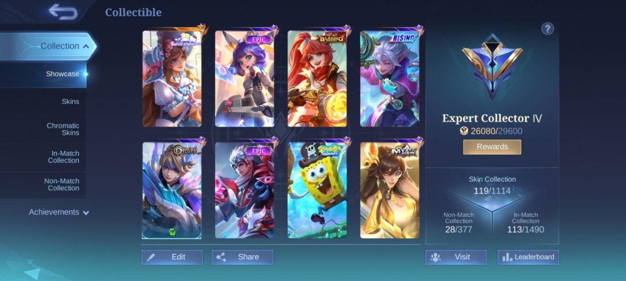 LUCKYBOX Uranus Star Kagura fluffy floren deluxe 23 zodiac Aurora EPIC pharsha YSS Harley emblem Max, Sale, Rank: Mythic, Level: 64, Winrate: 51%, Heroes: 119, Skins: 224