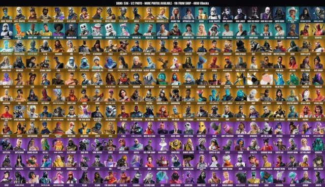 [PC/PSN/XBOX] 536 skins 🔥4850 VB🔥Skeleton🔥Infantry Ghoul🔥Leviathan🔥"Tesla's Legacy"🔥Caramel Pickaxe🔥The, Sale, skins 536