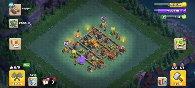 🟥⬛🛑Th 14🛑⚫XP 145🛑⚫Heroes Level-K56/Q76/MP31/W45/RC29🛑⚫Gems 1155🛑⚫With Gmail🛑⚫Full Access🛑⬛🟥, 14 TH Native Village, 9 TH Builder