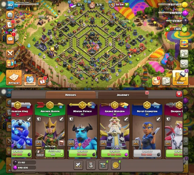 🔥 TH-17 Almost MAX Base ✦ MAXED Walls 🧱 ✦ 61/64/46/45 ✦ 13x HIGH-Level Epic Equipment ⚔️ ✦, 18 TH Родной Деревни, 10 TH Строителя