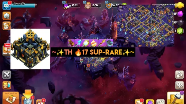 🌺 TH17✨RARE 🔥 6x EPIC EQIP💫 || HERO 51-71-45-28-33-1✨ || XP-221 || || HERO SKIN 🌺 || SAFE ACC💯, 17 TH Родной Деревни, 4 TH Строителя