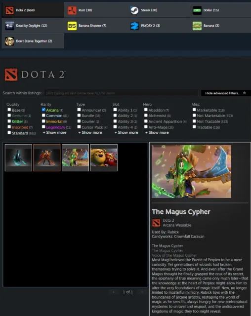 🍀 6 АРКАН 🍀 OGRE MAGE ,SKY MAGE ,VENGA, PA, RUBIK, LC 🍀 ЛИЧНОСТИ: INV, AM, CM 🍀 КУЧА ЭКСКЛЮЗИВОК 🍀, Продажа, 8000 порядочности, 8000 вежливости, 197 матчей