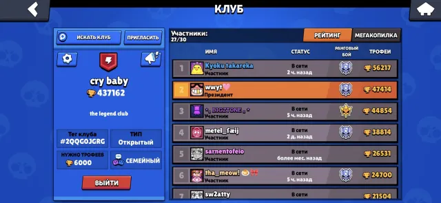2024 account with Godzilla, 47000 trophies, 102 brawlers, 24 primes