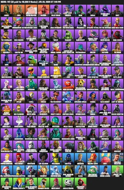 ⭐ Msp | 147 Skins | Peter Griffin · 800 VB ⭐ FULL ACCESS, Sale, skins 71