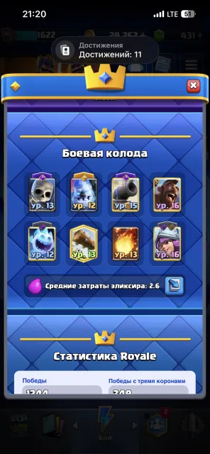 ☑ ✅ ✅ 【Supercell】 【10000+ trophies】 【Account Rebinding】 【Your email】【Guarantee 】 ✅✅ ✅, Arena 25, Level 15, 10300 trophies, 123 cards, 21 legendaries, No