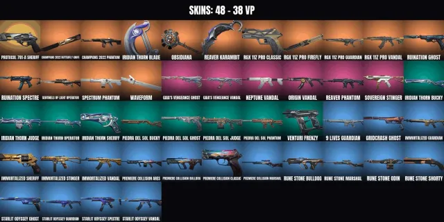 Silver 3 🎯 48 skins 👑 6 knives 👑 Sheriff "Protocol 781-a"👑Impulse👑Phantom "Champions 2022"👑RGX 11z Pro, Sale, Silver 3, Agents: 13, Skins: 48