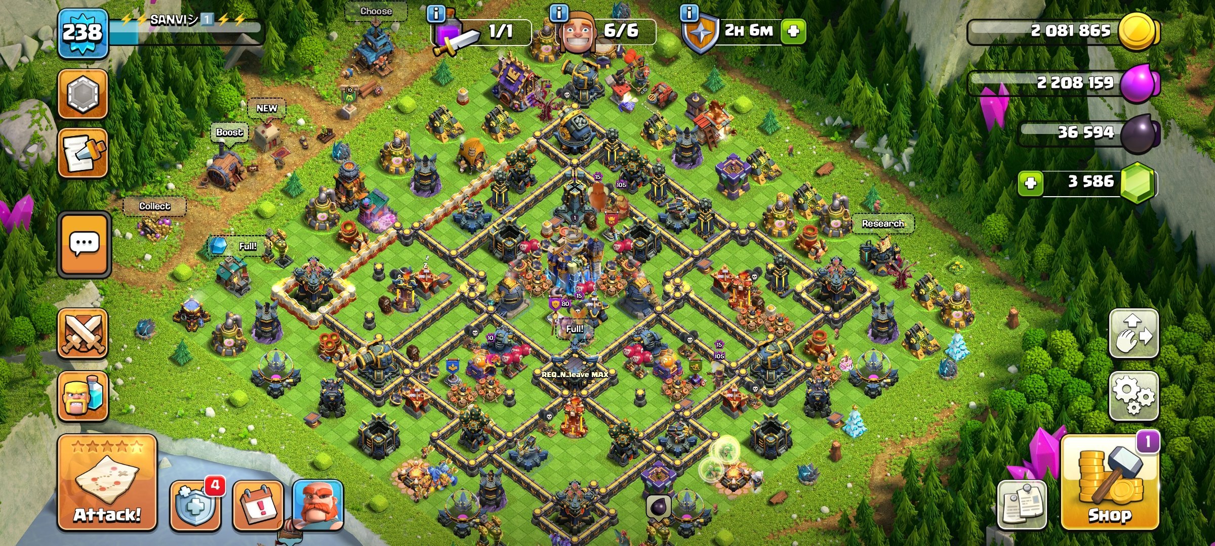 TH 18 Full Max~Heros-100/100/75/50~4× Hero Skin~Cwl madels 469~All Equipment~Connect To Buyer Mail, 18 TH Main Village
