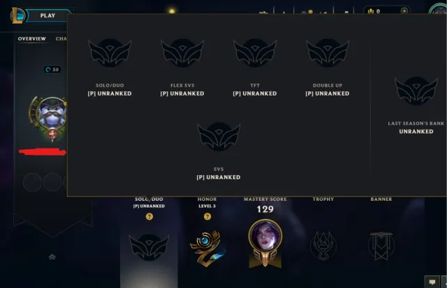 🏆{ EUNE} Ranked Ready 10 Win 💎 +40K Blue Essence ✅ 10 Wins, Sale, level 30, champions 7, skins 7, No rank