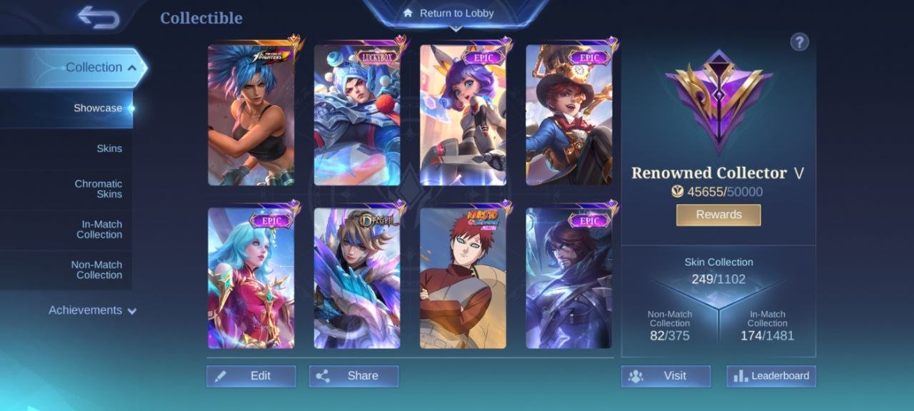 KOF Karina⚡LUCKYBOX Zilong⚡Natalia⚡EPIC moskov➤Roger➤Freya➤Harley➤Carmila⚡Gaara Vale⚡Hero emblem Max, Sale, Rank: Mythic, Level: 121, Winrate: 48%, Heroes: 130, Skins: 249