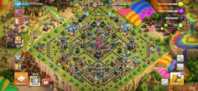 TH 17 GG XP 208 || WALL MAX || HIRO HIGH LEVEL 68-83-58-50-34-16 || EPIC SKILLS 14, 17 TH Home Village, 10 TH Builder