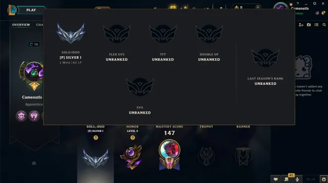 ⚜️LoL | 14 Skins | Silver 1⚜️, Sale, level 70, champions 79, skins 14, Silver