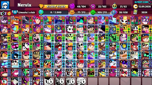 🏆47k🏆💲SKINS~26k💎💲👤102 BRAWLERS👤⚔️23-11 POWER⚔️🥋343 SKINS~MORTIS-MECHA, CROW-MECHA, 47369 trophies, 102 brawlers, 22 primes