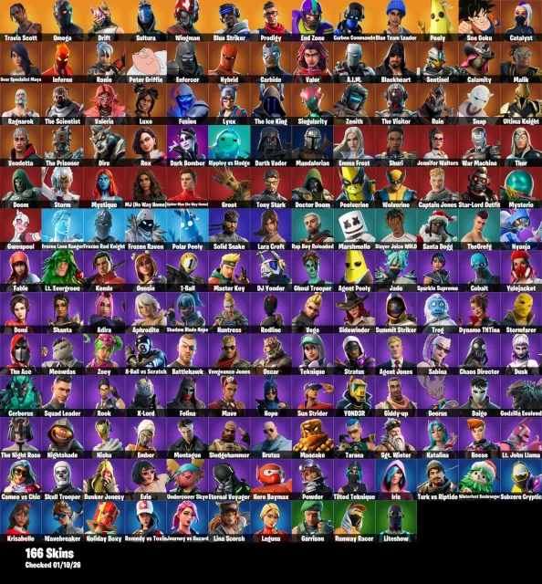 [PC/PSN/XBOX] 166 Skins | Travis Scott | Omega | Drift | Sultura | Wingman | 2100 VB, Verkauf, Skins 166