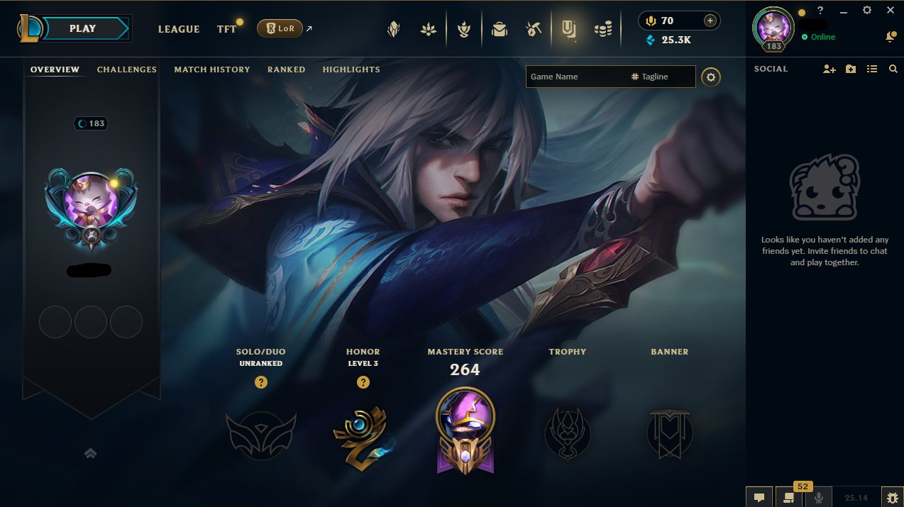 💤💜🟪 25K BE 🟪 183 LEVEL 🟪 ENDURING SWORD TALON 🟪 RANKED 🟪 INSTANT DELIVERY 🟪💜💤, Sale, level 183, champions 86, skins 9, Unranked