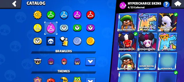 Registration date 2020, all heroes, many skins, 58000 trophies, 106 brawlers, 38 primes
