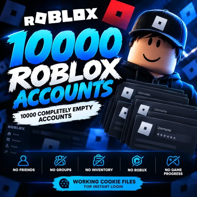 🔥 10000 Roblox accounts | FAST DELIVERY ⚡️ | Safe purchase, Sale, Voice chat: No