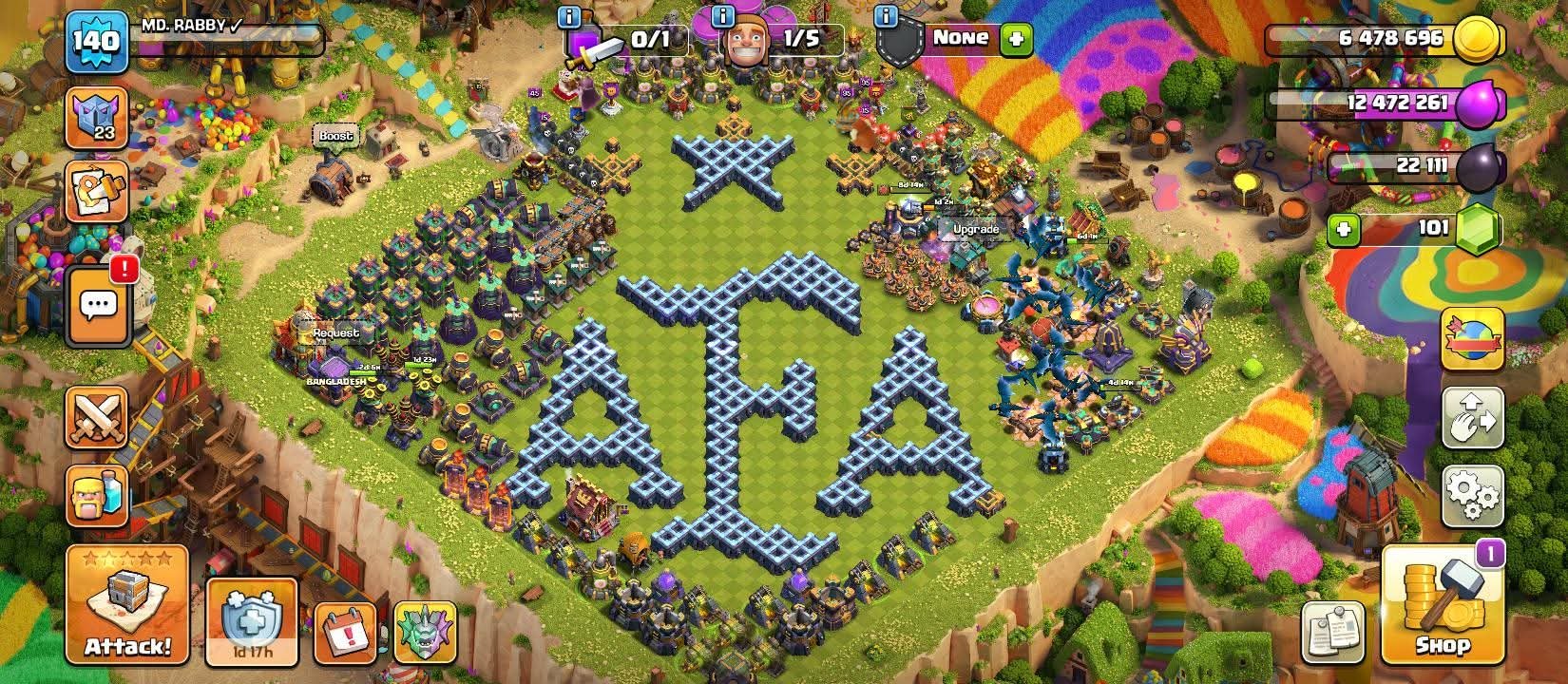 Th 16 Good hero level 13 epic Nc 500 350+cwl medels, 16 TH Main Village, 10 TH Builder