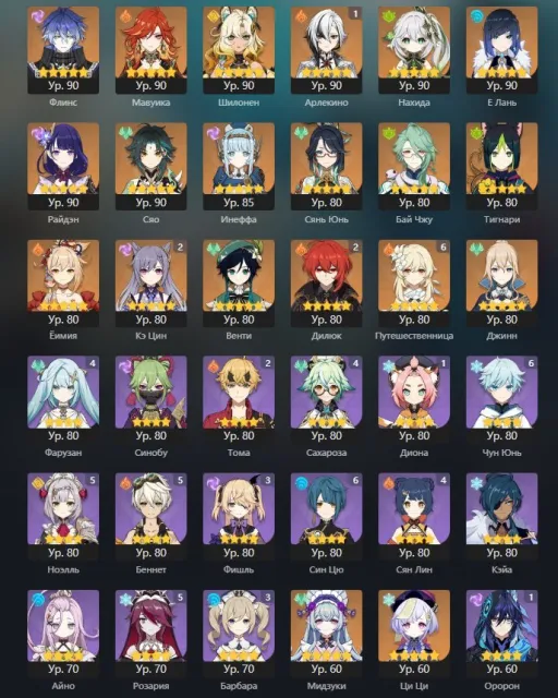 AR 58 🔥MAWUIKA🔥 | 🟡SHILONEN🟡 | 🔴HARLEQUIN🔴 C2 + SIGNATURE | ⚡FLINS⚡+⚡INEFFA⚡ | 🥀NAHIDA🥀+🌩️RAIDEN🌩️ and others, Any platform, Email linked, Lumin, Levelled up, AR 59