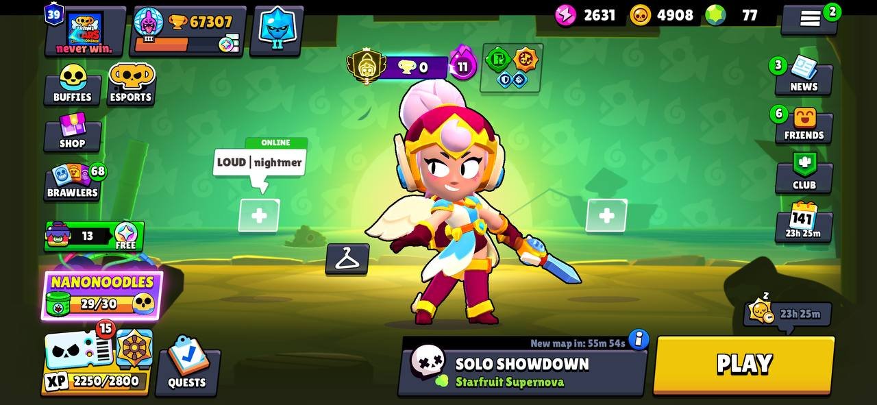 104 brawlers, 36 11 powers, 3 prime janet, trophies 65912, brawlers 104, primes 39