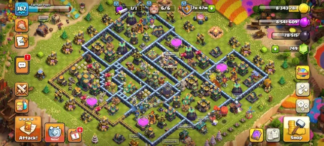 🏆 TH14 MAX DEFENSE 🏆 PAINTED SCENARY 🏆 8X EQUIPMENT (5X LVL 20) 👑HEROES 57-66-40-40-30, 14 TH Родной Деревни