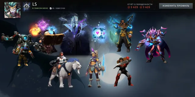 ✨Hero 1 ≈ 2150 MMR✅✨SPECTRA/WISP Arcana✨DACR INVOKER✨KUNK'S SHOULDERS✨3 TERRAIN✨CREEPS⚔️122 trophies, Sale, 2150 MMR, 3625 Behavior score, 3625 вежливости, 6401 games, 9802 hours