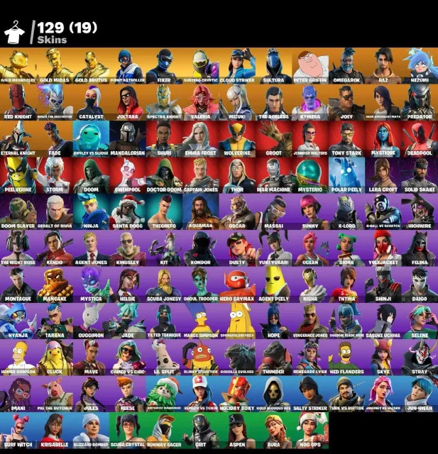 [PC/XBOX/PSN]| 129 SKINS | LVL 2506 | GOLD MEOWSCLES, GOLD BRUTUS, POINT PATROLLER | VOLLER ZUGANG 🔥, Verkauf, Skins 129