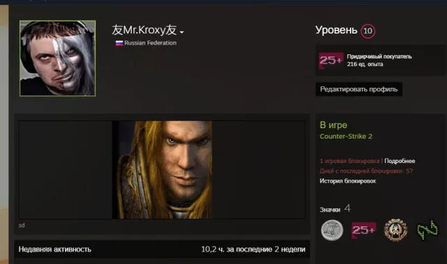 CS2 PRIME | With inventory | No CT and VAC | Ban in Rust | Full access | 10LVL Steam, Sale, With inventory, Has PRIME