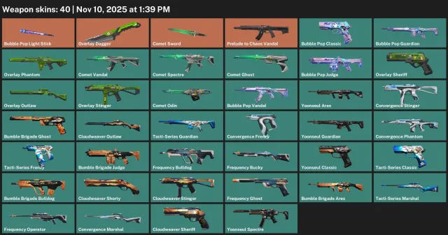 №3 ❤️🔥SALE OF VALORANT ACCOUNT🎁 Lightstick Knife "Bubble-pop" Dagger "Overlay" Sword "Comet", Sale, Calibration, Agents: 16, Skins: 40