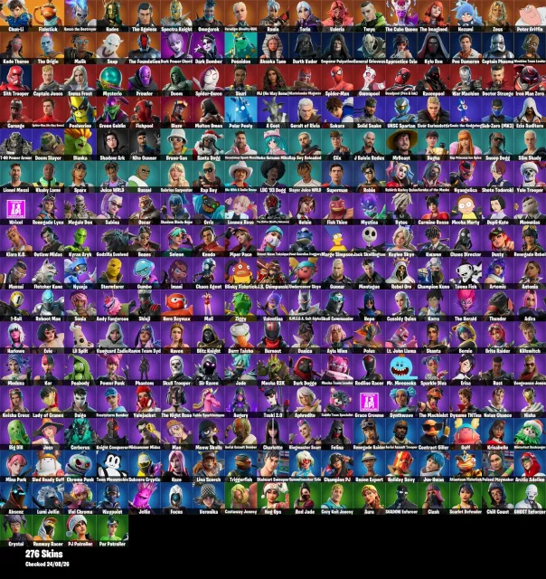 [PC/PSN] | 276 Skins | Chun-Li | Fishstick | Super Cab-Masher | Bird Call | Shadow Vox, Sale, skins 276