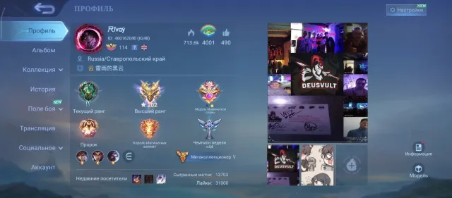 Akk Roamer who switched to a forester, Sale, Rank: Mythical Immortal, Level: 114, Winrate: 80%, Heroes: 131, Skins: 528