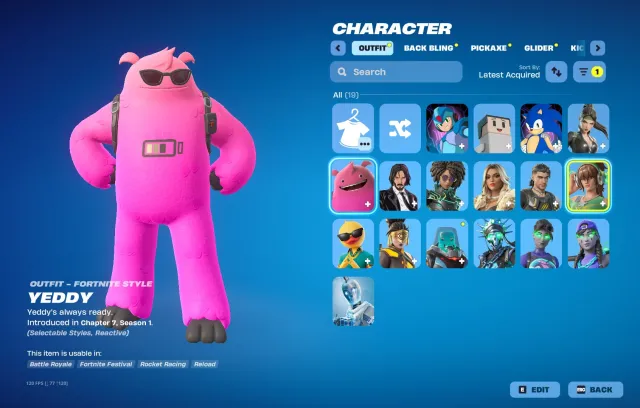 acc açık turnuvalar, Satış, skinler 15