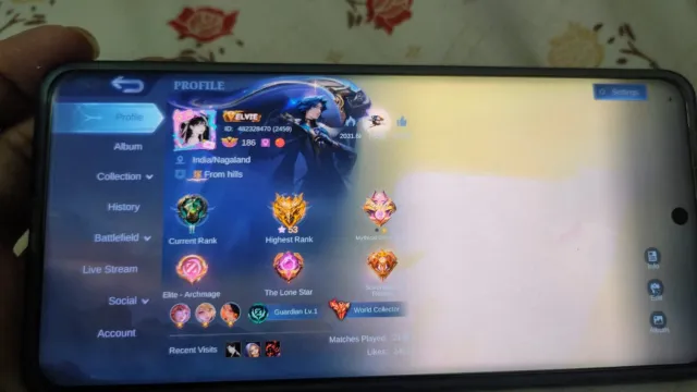 World coll super girly id 45 grand skins🔥 7x legends., Sale, Rank: Mythic, Level: 186, Winrate: 55%, Heroes: 133, Skins: 767