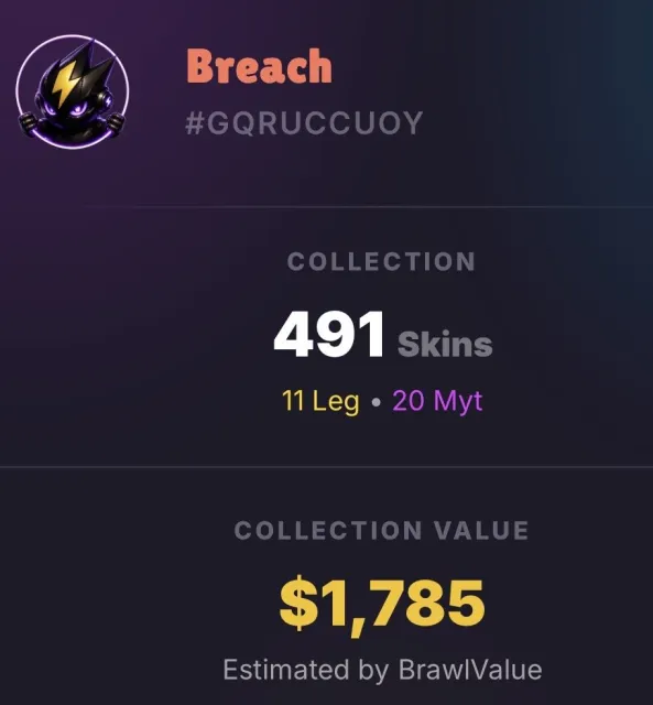 🥷🏻Donated account 2023 with many skins🐍, 50166 trophies, 105 brawlers, 18 primes