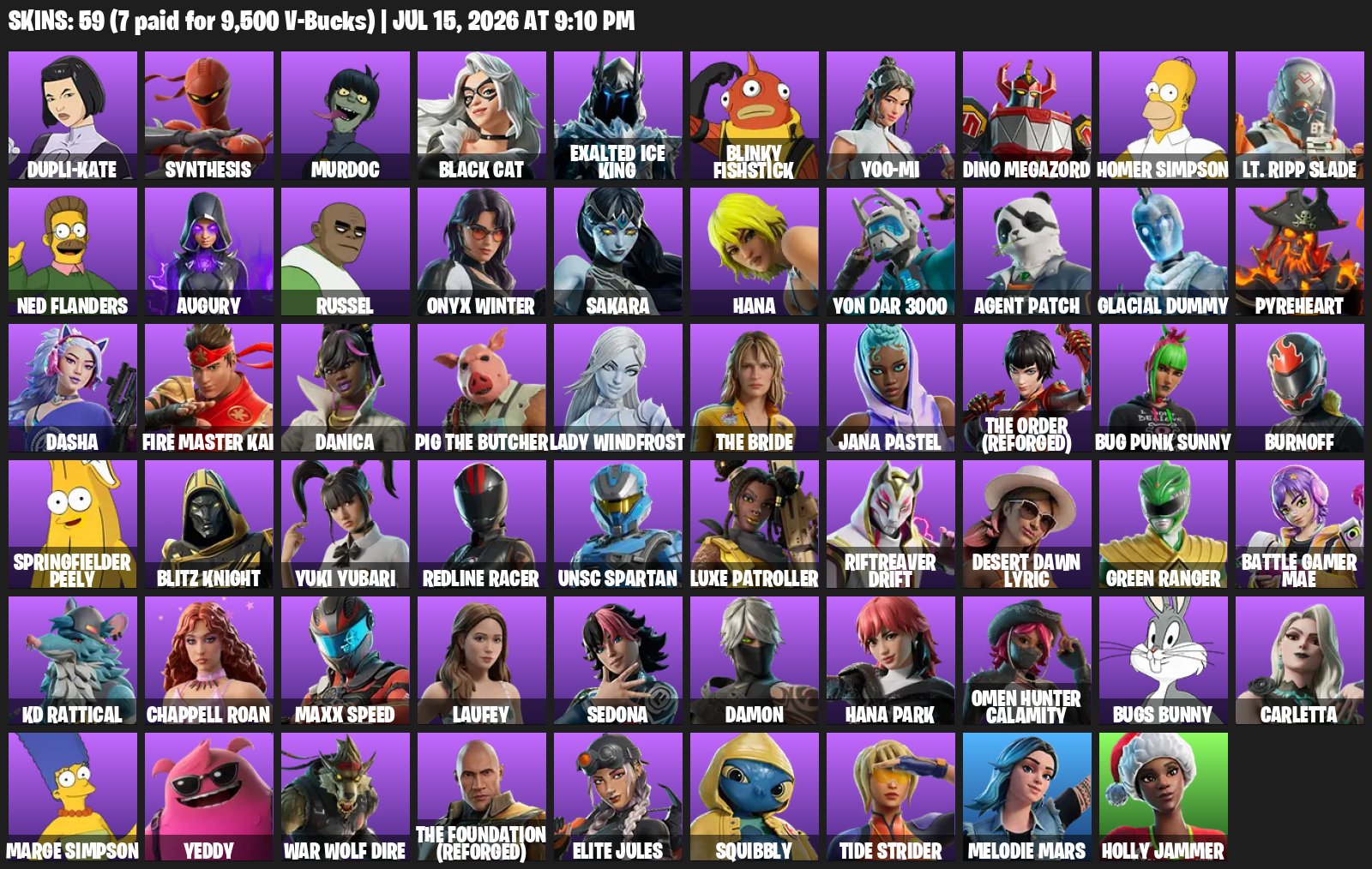 🧡🔥DARTH VADER🧡🔥SPIDER-MAN🧡🔥ITACHI UCHIHA🧡🔥FULL ACCOUNT ACCESS🧡🔥, Sale, skins 59