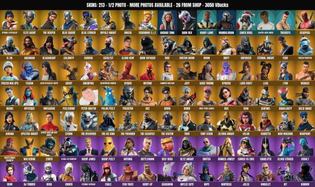 [PC] 213 skins 🔥3050 VB🔥"Tesla's Legacy"🔥Caramel Pickaxe🔥Soul Reaper🔥Recognition of Defeat🔥Blue, Sale, skins 213