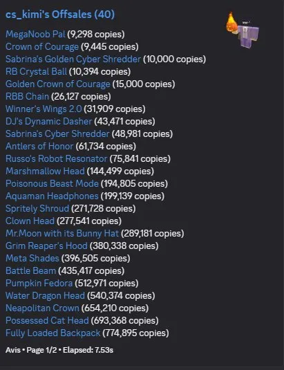 🎃 [HEADLESS / 31k RB] FAT ACCOUNT 🎃 Poisonous Beast Mode + Ofseals 🎃 NICK IN DESCRIPTION | BARGAIN 💸, Sale, Voice chat: No