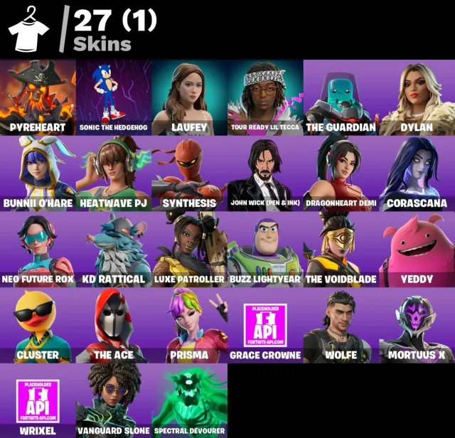 Fortnite | FULL ACCESS | PC/Xbox/PS | 27 Skins | John Wick, Sonic, Buzz Lightyear, Продажа, скины 27