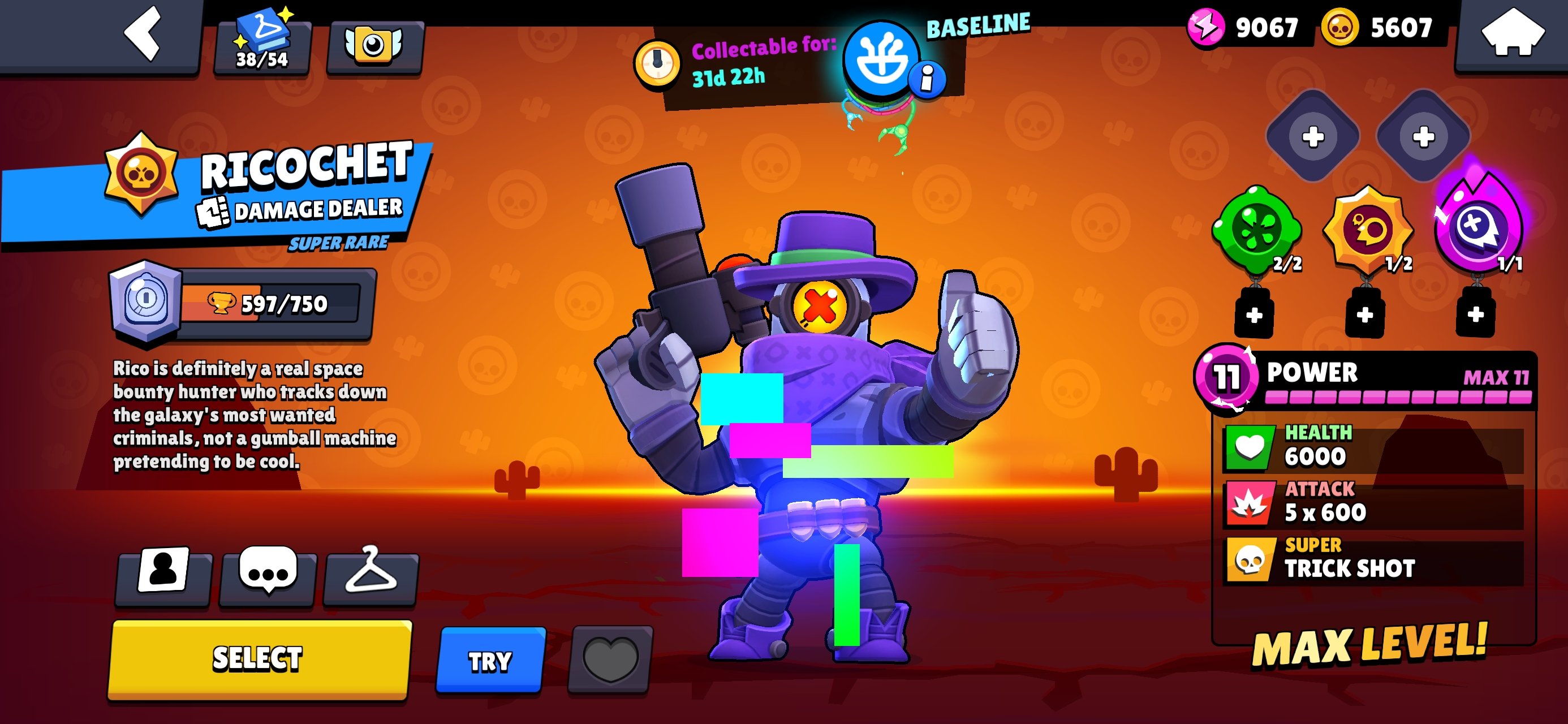 2019 | 103/104 Brawlers | 45.9K 🏆 | Prestige 15 | 7 Hyper Skins | Many rare skins, trophies 44976, brawlers 103, primes 15